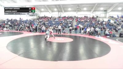 138 lbs Champ. Round 1 - Landon Hasty, Layton vs Matthew Geddes, Cedar Valley