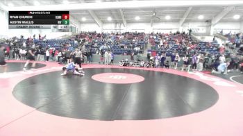 120 lbs Champ. Round 1 - Ryan Church, Ben Lomond vs Austin Wallis, Riverton