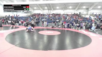 120 lbs Champ. Round 1 - Ryan Church, Ben Lomond vs Austin Wallis, Riverton