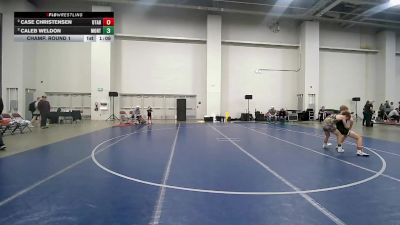 100 lbs Champ. Round 1 - Case Christensen, Utah vs Caleb Weldon, Montana