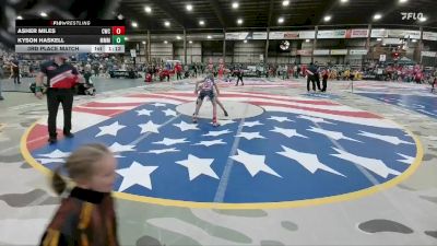 95 lbs 3rd Place Match - Asher Miles, Circle Wrestling Club vs Kyson Haskell, Moorcroft Mat Masters