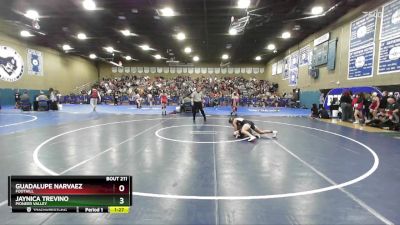 105 lbs Quarterfinal - Jaynica Trevino, Pioneer Valley vs Guadalupe Narvaez, Foothill