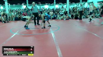 105 lbs Round 4 (6 Team) - Alex Marchetti, U2 Upstate Uprising 2.0 vs Ryan Halal, Mat Warriors Blue