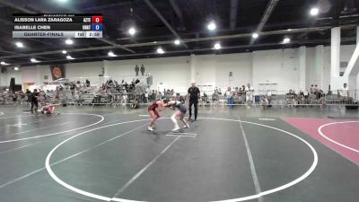 109 lbs Quarterfinal - Alisson Lara Zaragoza, Azteca WC vs Isabelle Chen, Unattached