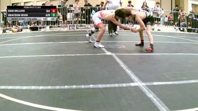 116 lbs Consi Of 32 #2 - Sam Million, Silverback WC vs Grayson Irvin, Alpha Wolves