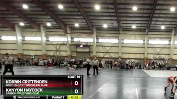 58 lbs Cons. Round 2 - Korbin Crittenden, South Summit Wrestling Club vs Kanyon Haycock, Carbon Wrestling Club