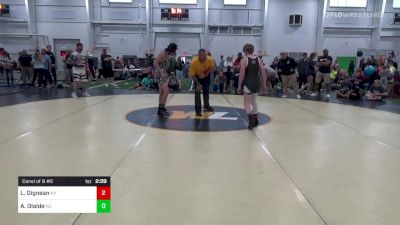 S-114 lbs Consi Of 8 #2 - Landyn Dignean, NY vs Angel Olalde, NC