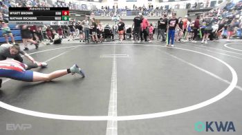 155 lbs Quarterfinal - Wyatt Brown, Hennessey Takedown Club vs Nathan Rickers, Woodward Youth Wrestling
