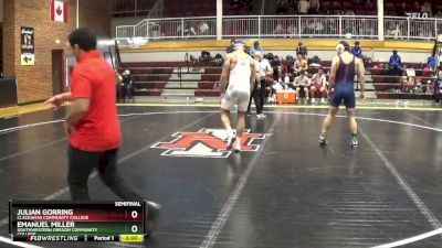 184 lbs Semifinal - Emanuel Miller, Southwestern Oregon Community College vs Julian Gorring, Clackamas Community College