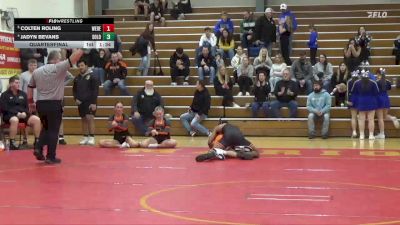 144 lbs Quarterfinal - Colten Roling, West Delaware, Manchester vs Jadyn Bevans, Solon