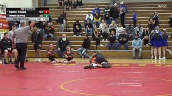 144 lbs Quarterfinal - Colten Roling, West Delaware, Manchester vs Jadyn Bevans, Solon