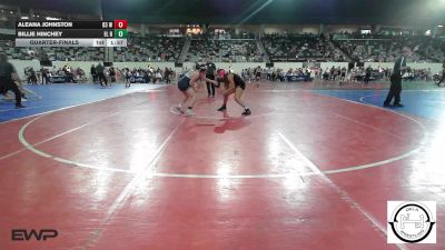 150 lbs Quarterfinal - Aleana Johnston, D3 Wrestling Cluib vs Billie Hinchey, El Reno