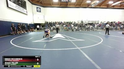 125 lbs Cons. Round 1 - Isaiah Miller, Cal Poly Humbolt vs Diego McCormick, Fontbonne University