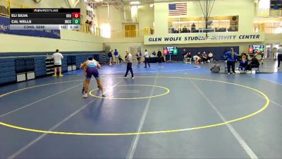 184 lbs Cons. Semi - Cal Wells, Iowa Western Community College vs Eli Silva, Ouachita Baptist