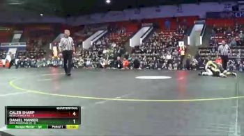 125 lbs Quarterfinals (8 Team) - Caleb Sharp, New Lothrop HS vs Daniel Manier, Iron Mountain HS