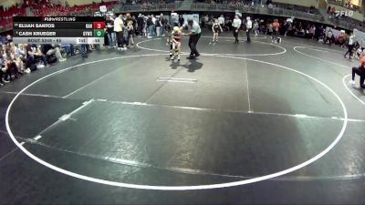 65 lbs Cons. Semi - Elijah Santos, Randolph vs Cash Krueger, Gretna Youth Wrestling Club