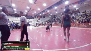 140 lbs Quarterfinal - Rachel Critz, Marina vs Lillianne Fernandez, Irvine