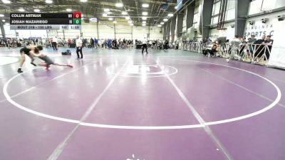 100 lbs Round Of 32 - Collin Artman, WV vs Josiah Mazariego, RI