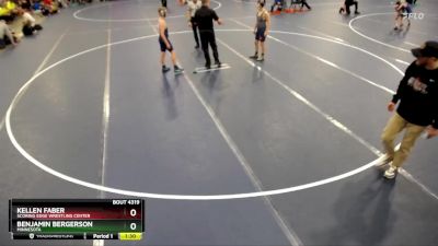 117 lbs Cons. Round 3 - Kellen Faber, Scoring Edge Wrestling Center vs Benjamin Bergerson, Minnesota