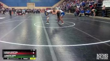 1 - 190 lbs Champ. Round 1 - Landon King, Grayson County vs Logan Kostyal, Mathews High School