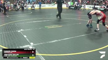 75 lbs Cons. Round 3 - Greyson Taylor, Hazel Park Wrestling vs Parker Dixon, Bedford GLWC