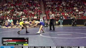 1A-106 lbs Semifinal - Mason Shirk, Wilton vs Lucas Oldenkamp, Lake Mills