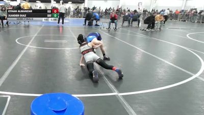 72 lbs Semifinal - Ethan Almanzar, Red Roots WC vs Xander Diaz, Dirty Den WC