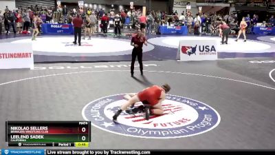 132 lbs Cons. Round 2 - Leelend Sadek, California vs Nikolao Sellers, Brawlers Wrestling Club