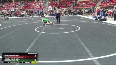 80 lbs Cons. Round 5 - Reagan Young, Team Haysville Wrestling Club vs Avery Campbell, Derby Wrestling Club