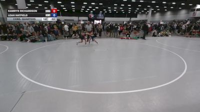 85 lbs Cons. Quarters - Leah Hatfield, Big Game Wrestling Club vs Kamryn Richardson, Sebolt Women Wrestling Academy