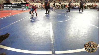 58 lbs Round Of 16 - Kaiden McLaughlin, Del City Little League Wrestling vs Kashen Bell, Division Bell Wrestling
