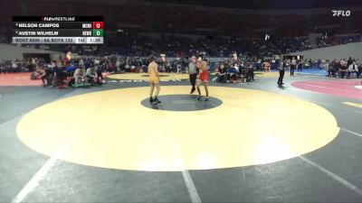 6A Boys 132 lbs 5th Place Match - Austin Wilhelm, Newberg Boys vs Nelson Campos, McMinnville Boys