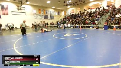 190 lbs Champ. Round 1 - Ryan Worsham, Nordoff vs Brett Williamson, Moorpark