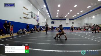 61 lbs Quarterfinal - Maddox Harris, Rough Riders vs Caspian Dovers, Harrah Little League Wrestling