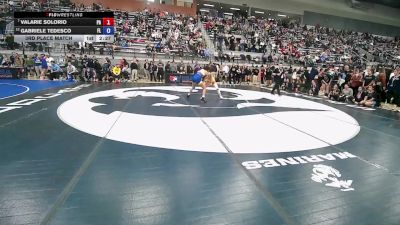 U20 Women - 50 lbs 3rd Place Match - Valarie Solorio, PA vs Gabriele Tedesco, FL