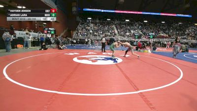 2A-144 lbs 5th Place Match - Hayden Jensen, Greybull/Riverside vs Adrian Lara, Moorcroft
