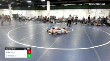 182 lbs Consi Of 32 #1 - Juliano Marion, PA vs Stone Newman, SC