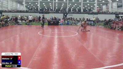 100 lbs Kyrian Perez, Oklahoma vs Ella Thomas, Ohio Blue