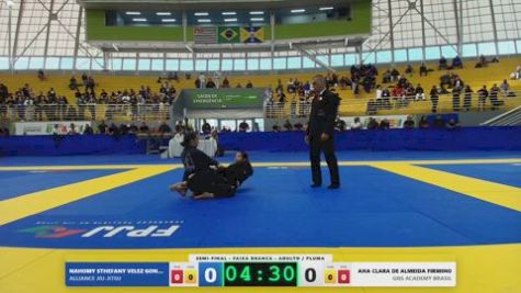 ANA CLARA DE ALMEIDA FIRMINO vs NAHOMY STHEFANY VELEZ GONZALEZ 2026 FPJJ Circuito Paulista GI Etapa 3