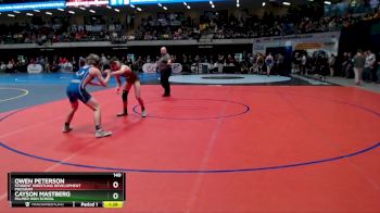 140 lbs Champ. Round 1 - Owen Peterson, Student Wrestling Development Program vs Cayson Mastberg, Palmer High School