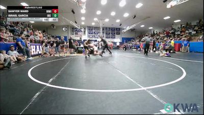 110-120 lbs Consolation - Sawyer Ward, Red Ryder Wrestling Club vs Israel Garcia, OKC Saints Wrestling