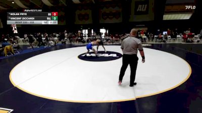 133 lbs Quarterfinal - Vincent Ziccardi, Washington & Lee vs Nolan Frye, Mount Union