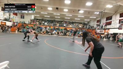 118-120 lbs Round 2 - Abbey Money, Thermopolis Middle School vs Kinli Bitton, Rocky Mountain Middle School