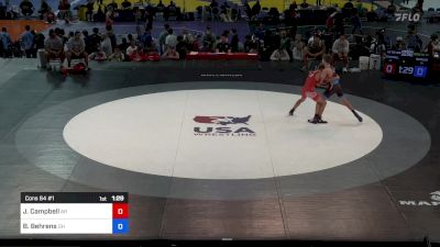 126 lbs Cons 64 #1 - Jacob Campbell, AR vs Berkley Behrens, OH