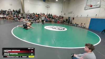 113 lbs Semifinal - Antonio Grooman, Laramie vs Pryce Wiginton, Riverton