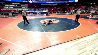 2A 113 lbs Cons. Round 2 - Jackson Marlett, Crystal Lake (Central) vs Jack Ragan, Dixon (H.S.)