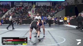 136 lbs Quarterfinal - Cali Wagoner, Quinter vs Bella Green, Wichita Wrestling Club