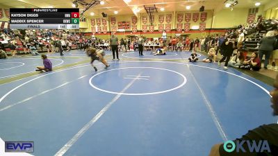 70 lbs Final - Kayson Diggs, HURRICANE WRESTLING ACADEMY vs Maddix Spencer, Keystone Kids Wrestling Club