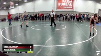 113 lbs Semifinal - Graydon Martin, Virginia Team Predators vs Jaxon Shiner, Clinic Wrestling FXBG