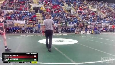 132 lbs Cons. Round 1 - Peyton Lemar, Central Cass vs Zane Awender, Oakes